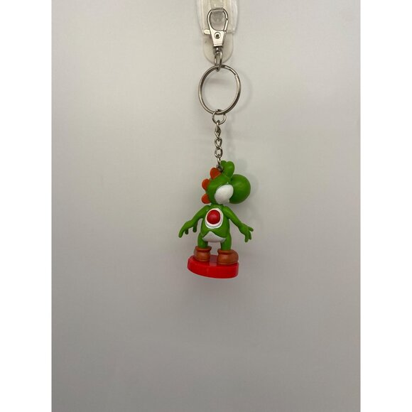 Upcycled Nintendo Yoshi Chess Piece Keychain: Vintage Toy Charm for Purses & Bag - Picture 2 of 4
